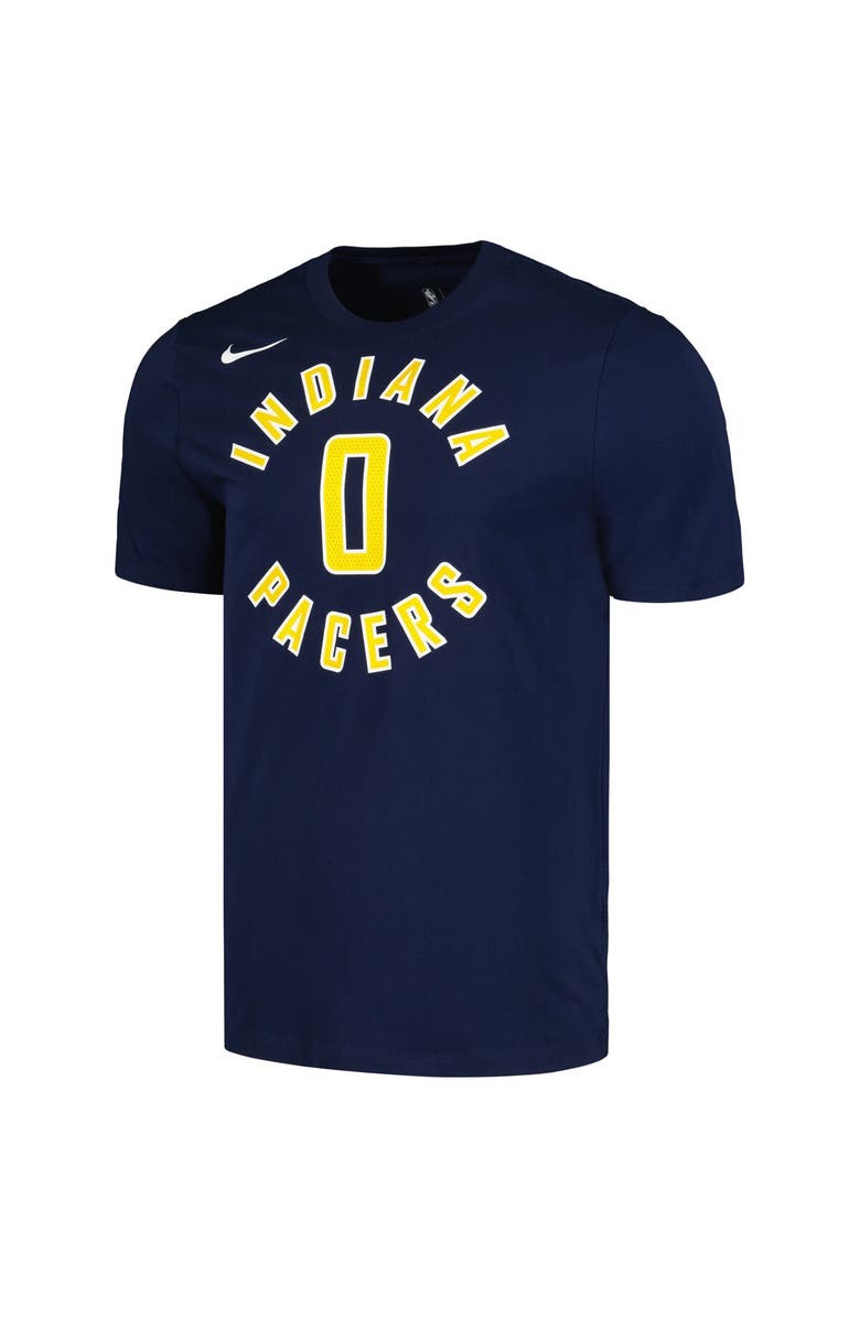 Nike Men's Nike Tyrese Haliburton Navy Indiana Pacers Icon 2022/23 Name & Number T-Shirt, Alternate, color, Navy