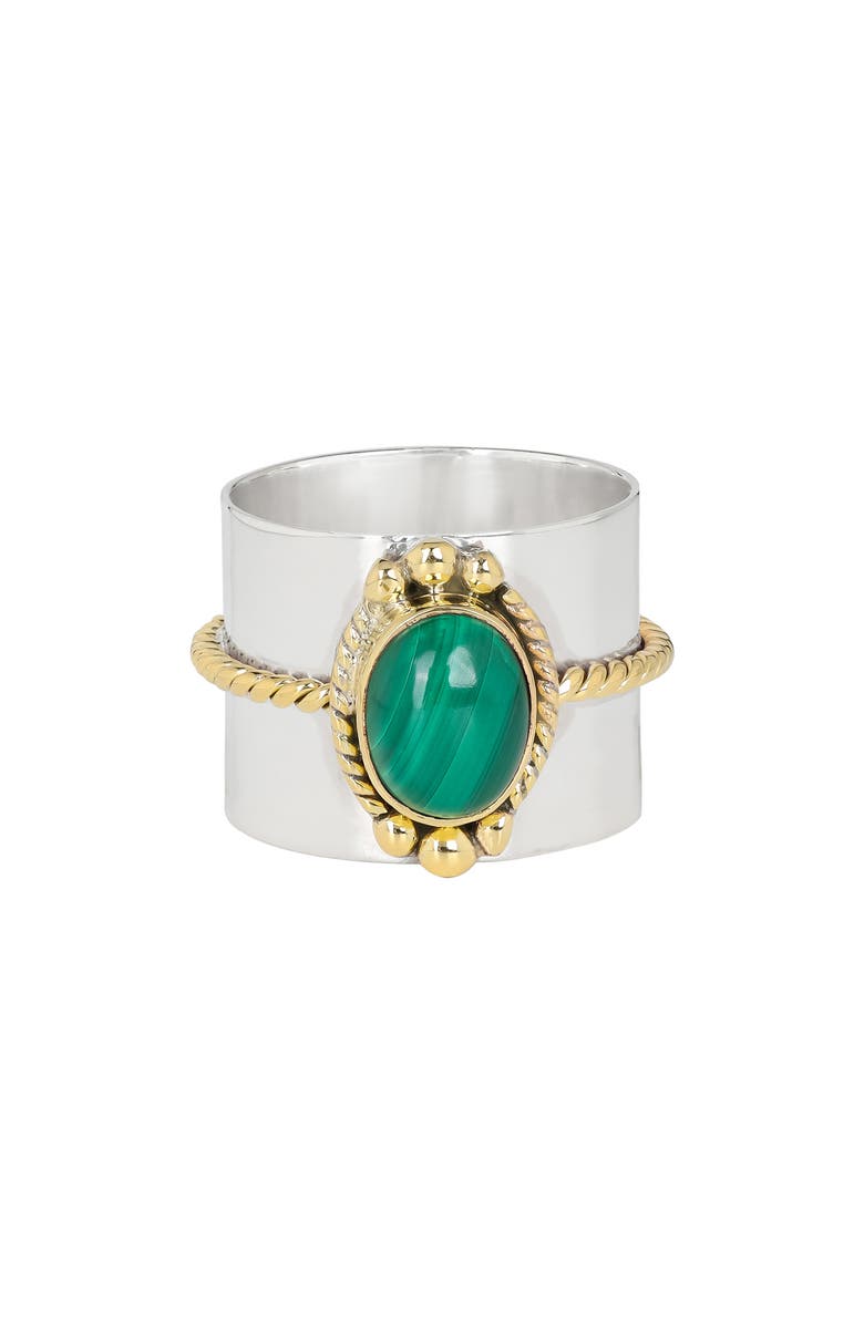 YS GEMS Two-Tone Malachite Ring, Alternate, color, 