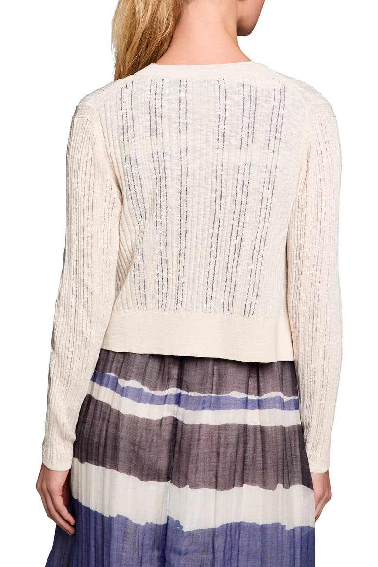 Pointelle Stitch Cardigan, Alternate, color, COCONUT