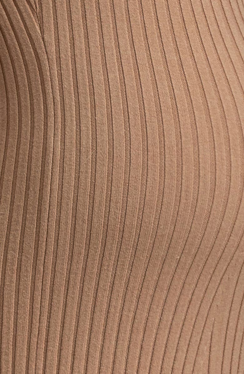 PIETRO BRUNELLI MATERNITY Long Sleeve Rib Maternity Midi Sweater Dress, Alternate, color, Light/ Pastel Brown