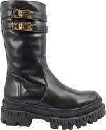 Madison Maison Shearling Lined Buckle Strap Platform Boots