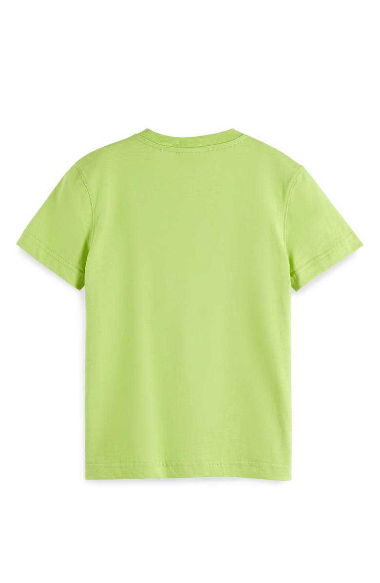 Scotch & Soda Kids' Organic Cotton T-Shirt, Alternate, color, Green Glow