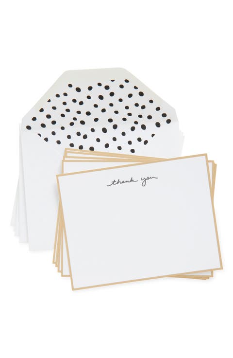 Scatter Dot Set of 6 Thank You Cards & Envelopes