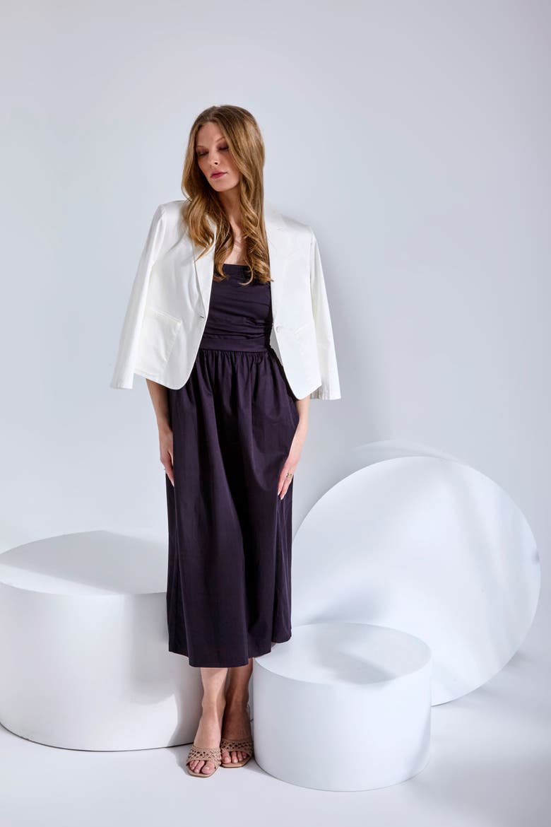 THE WAVE DRESS, Alternate, color, BLACK