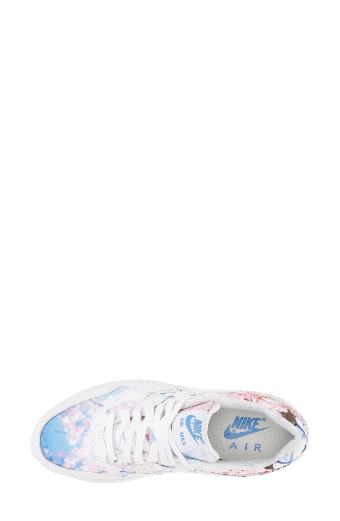 'Air Max 1 Jacquard' Sneaker, Alternate, color, WHITE/ BLUE