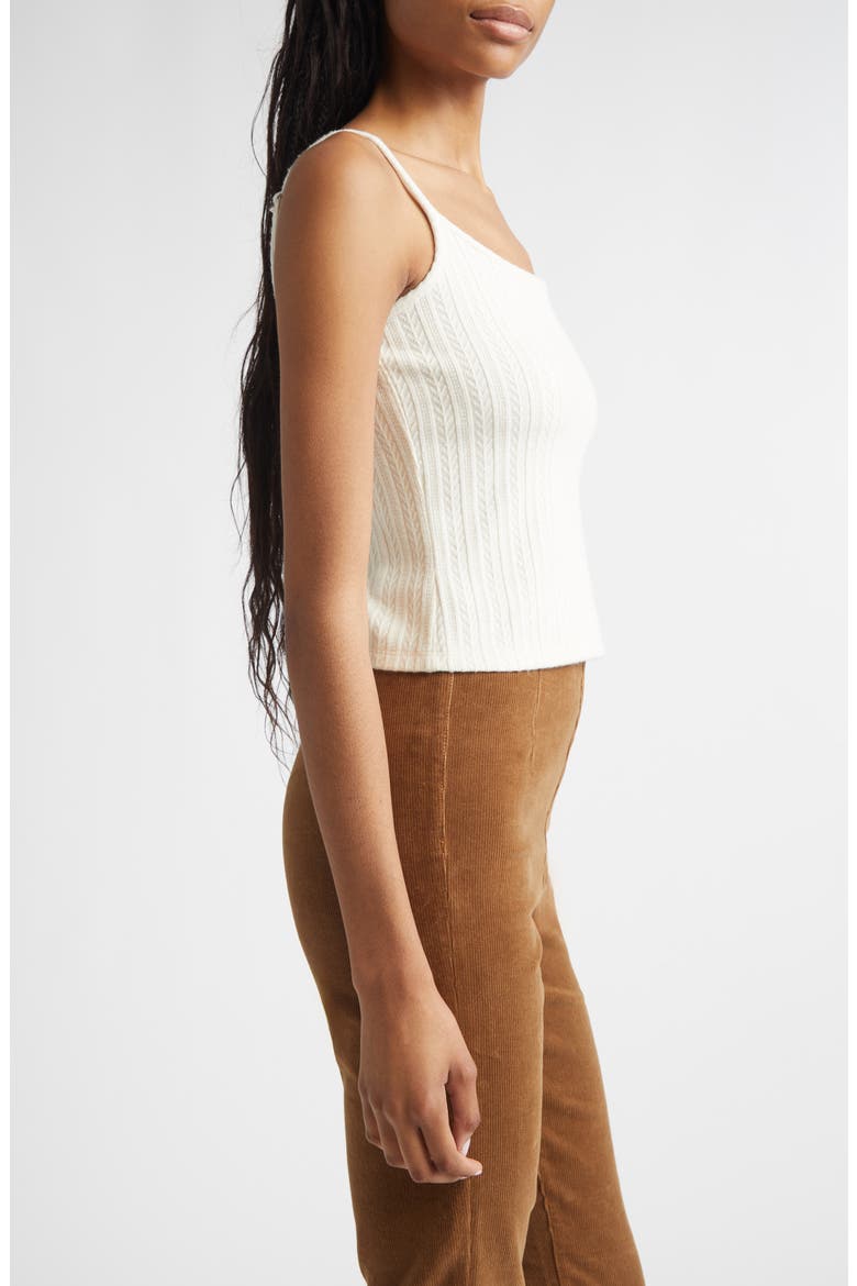 Brodier Knit Camisole, Alternate, color, ECRU