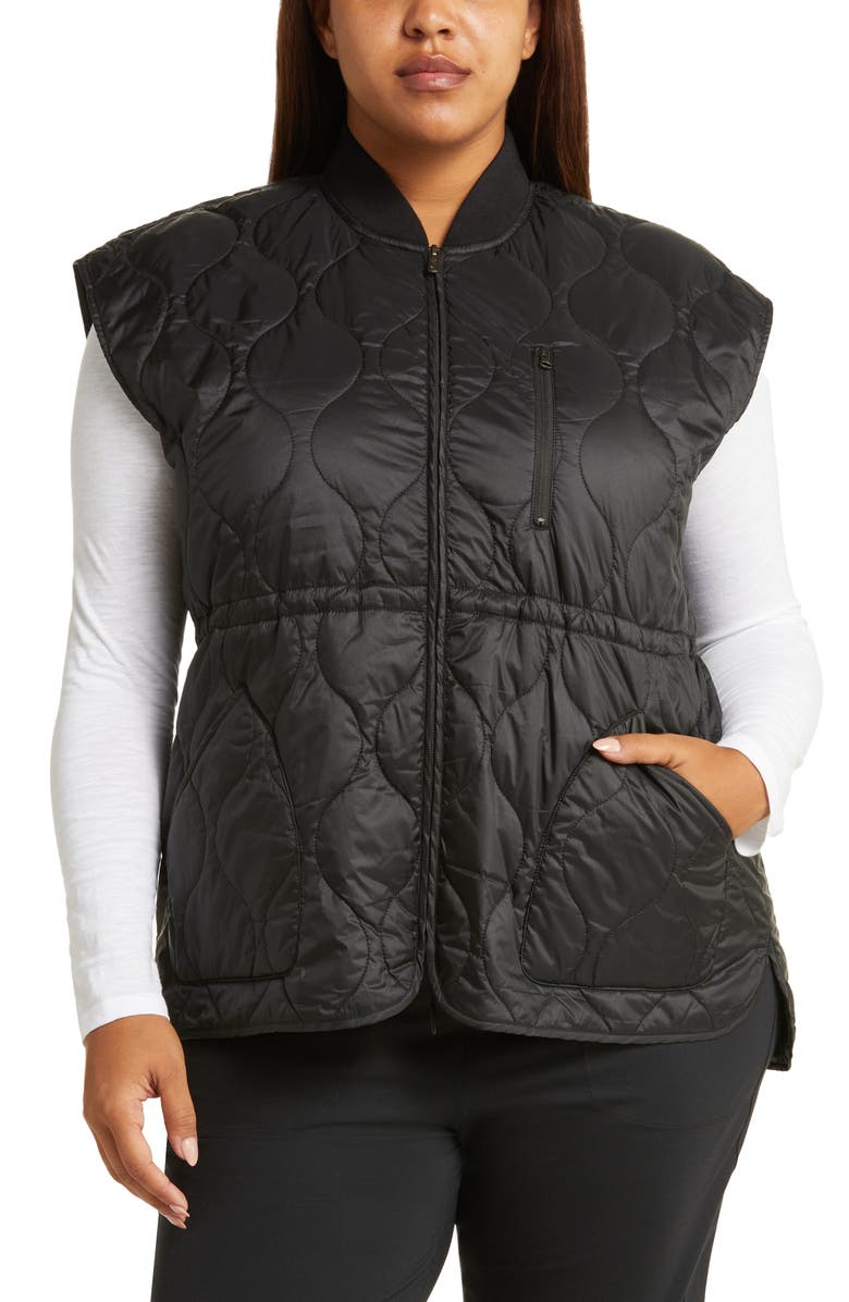 Zella Quilted Insulated Vest, Alternate, color,