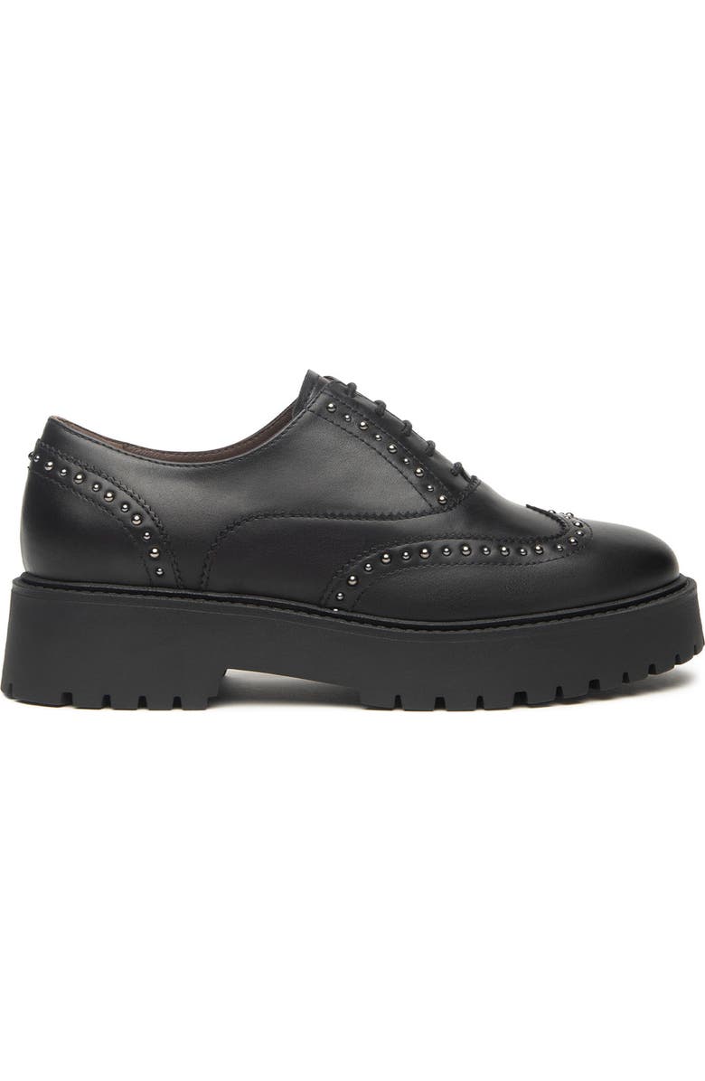 NeroGiardini Studded Derby, Main, color, Black