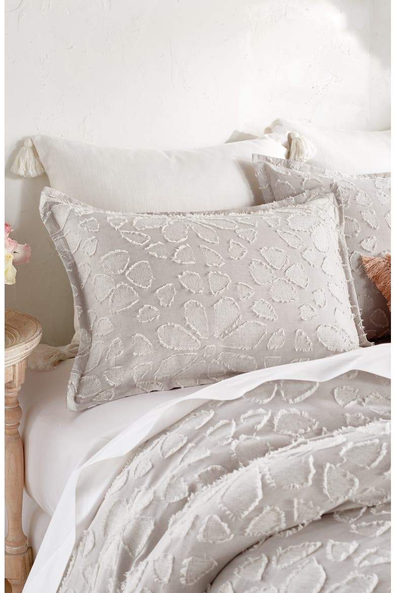 Clipped Floral Comforter & Sham Set, Alternate, color, NATURAL