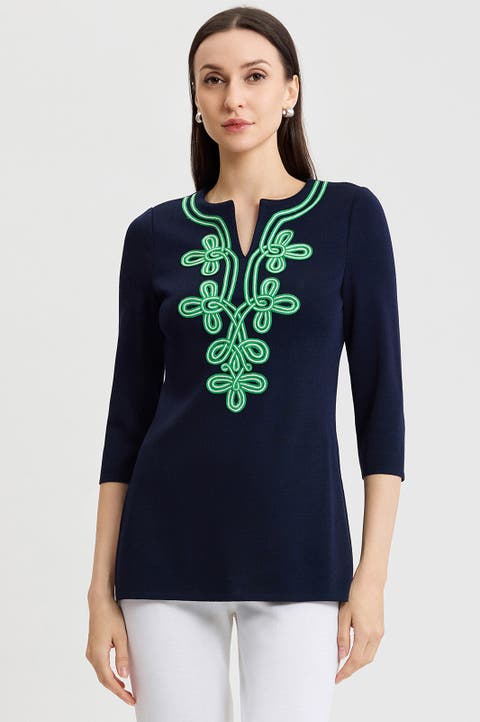 Classic Soutache Soft Knit Tunic