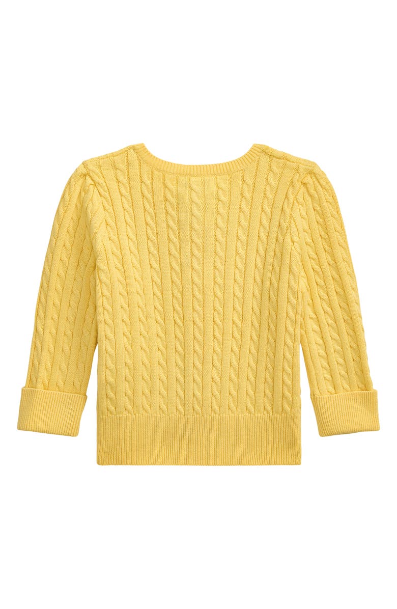 Ralph Lauren Mini Cable Cotton Cardigan, Alternate, color,