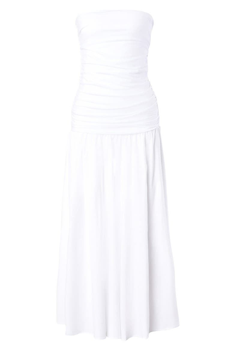 Strapless Drop Waist Maternity Dress, Alternate, color, WHITE