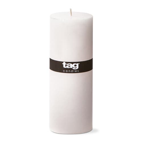 Tag Chapel White Pillar Decorative Wax Candle Set Of 3 Unscented In White