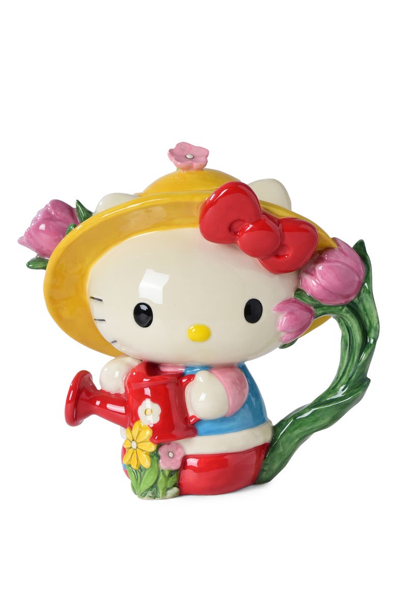 Blue Sky Clayworks x Sanrio Hello Kitty<sup>®</sup> Farmer Stoneware Teapot, Main, color,