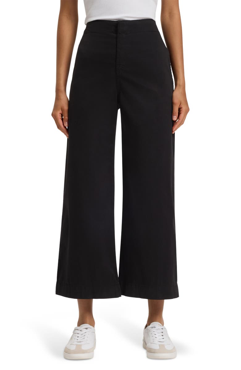 BOSS Orange Tahiana High Waist Wide Leg Pants, Main, color, Black