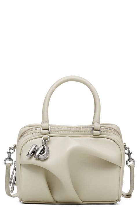 The Micro Bauletto Leather Top Handle Bag