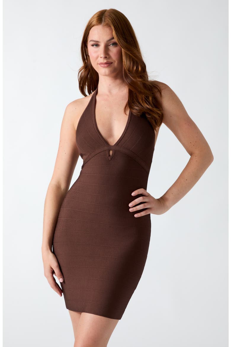 Alexis Halter Bandage Minidress, Alternate, color, G1EA-LIGHT