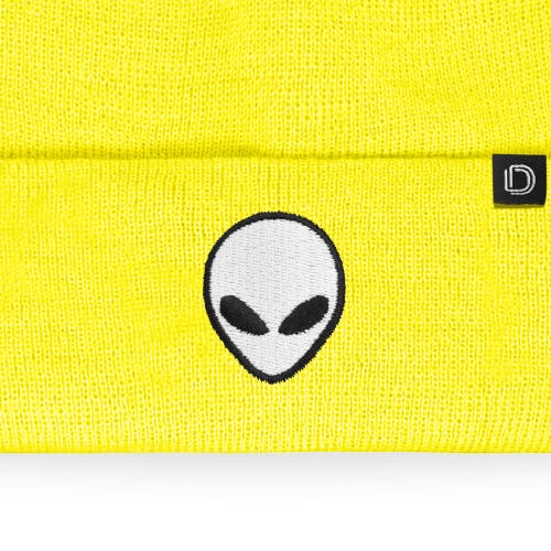 Dalix Alien Beanie In Neon Yellow