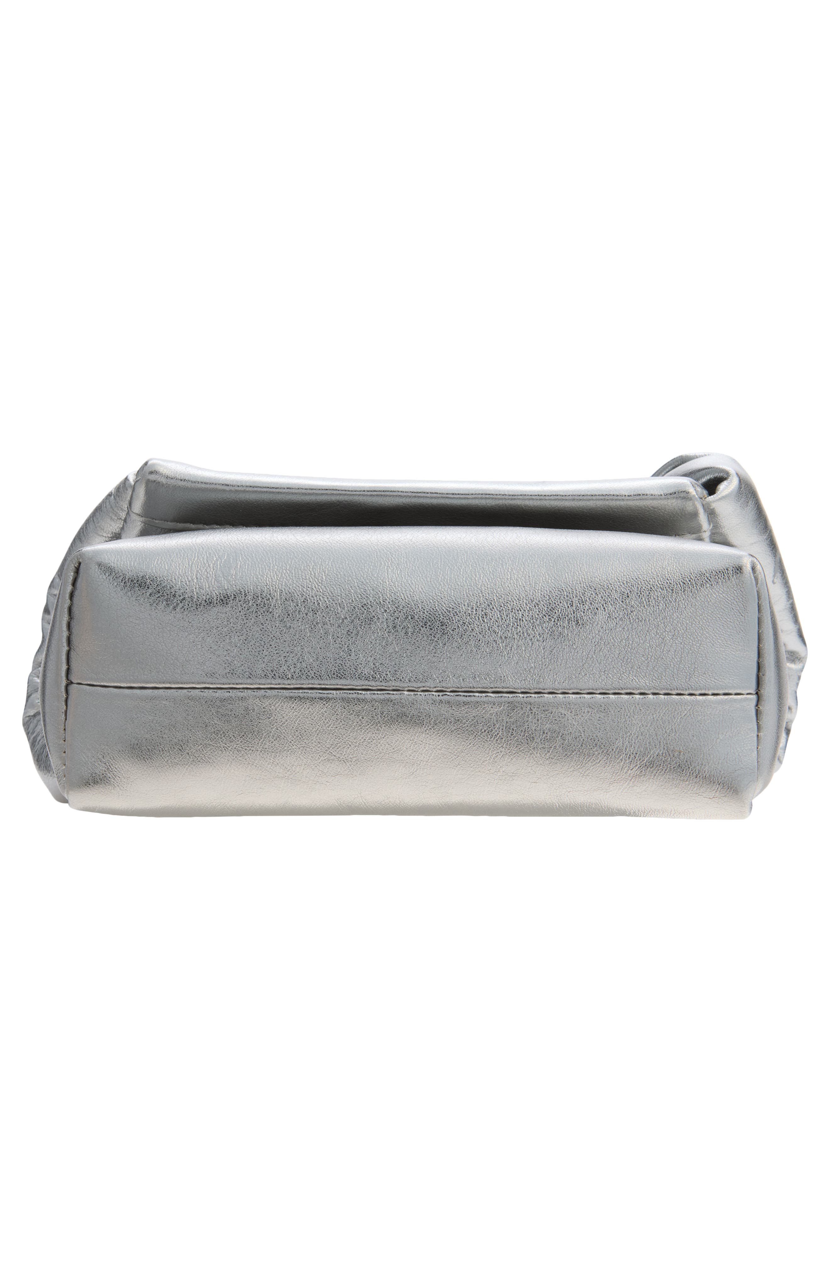 Small Twister Leather Crossbody Bag, Alternate, color, SILVER 910