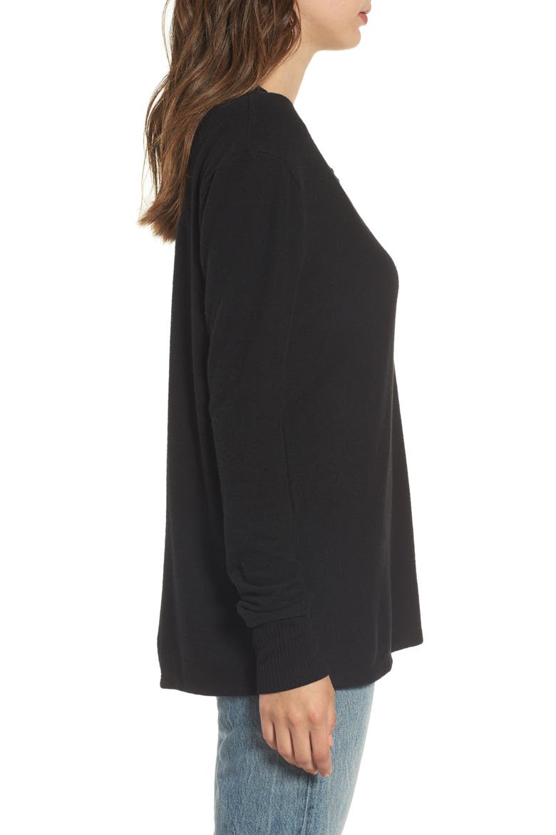 V-Neck Pullover, Alternate, color, BLACK