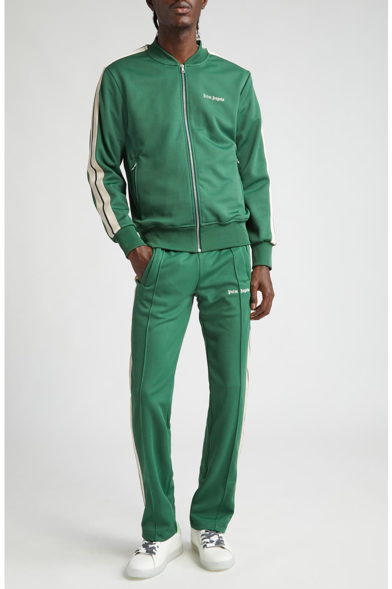 Classic Side Stripe Track Pants, Alternate, color, FOREST GREEN WH