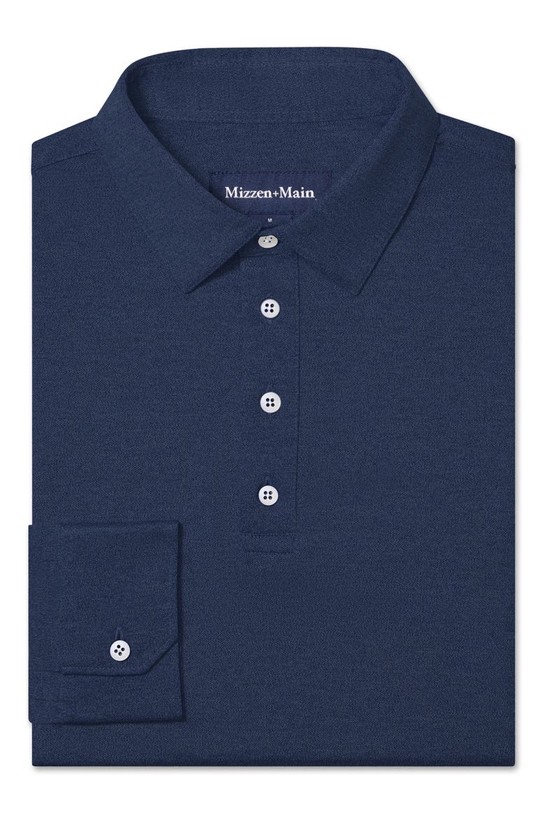 Harper Long Sleeve Performance Polo, Alternate, color, NAVY