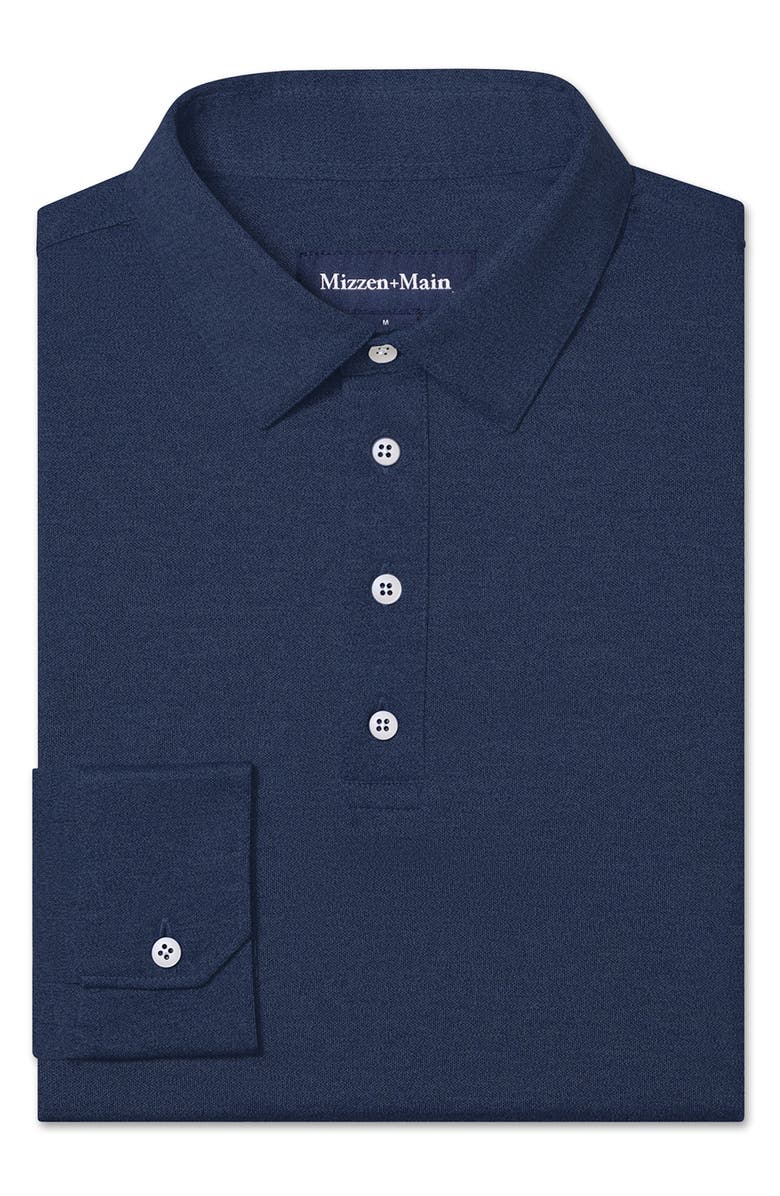 Mizzen+Main Harper Long Sleeve Performance Polo, Alternate, color, Navy