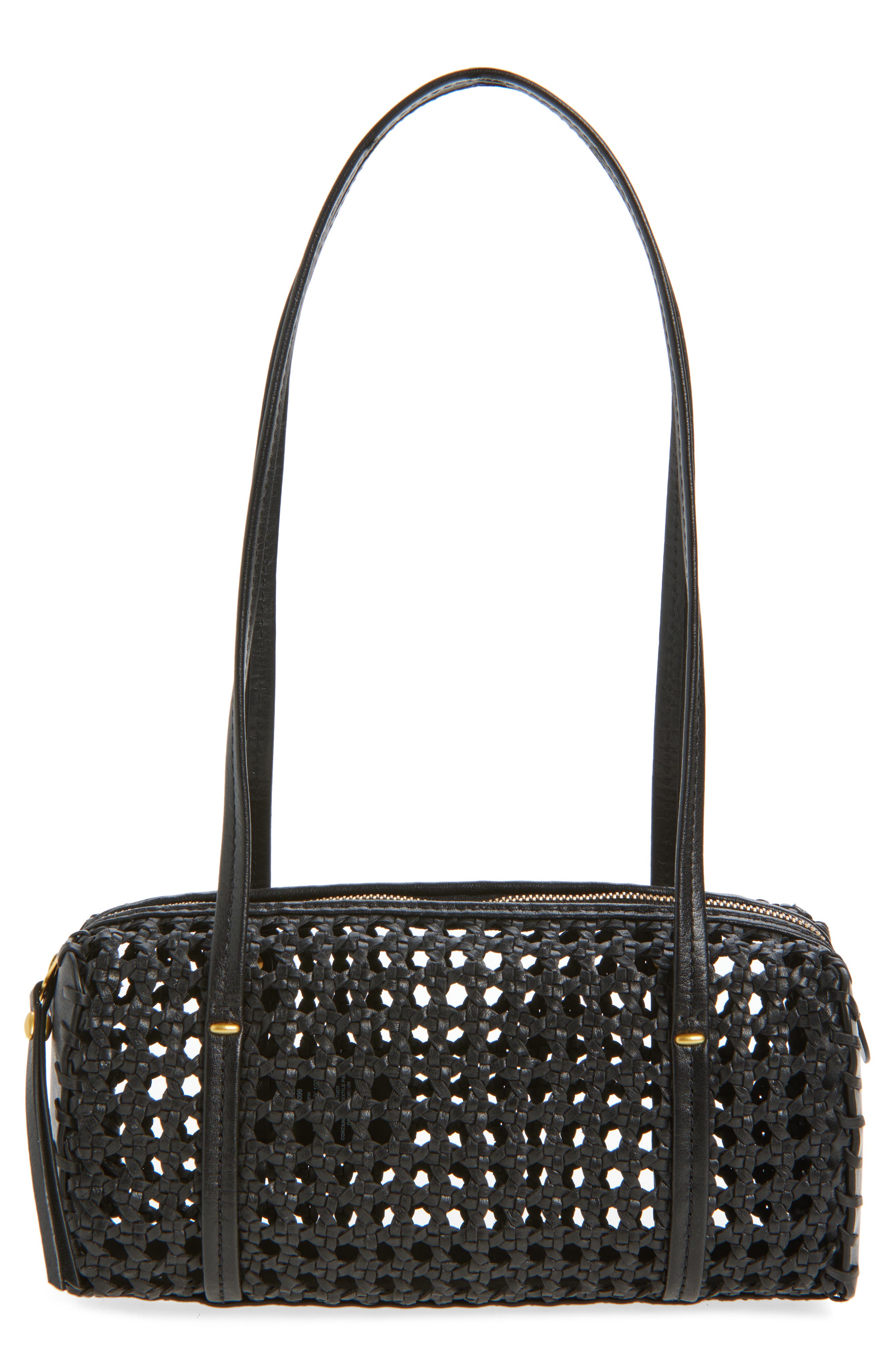 Madewell Brioche Mini Shoulder Bag, Main, color, True Black