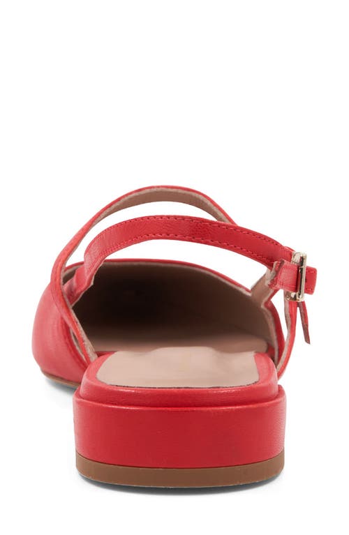 Bruno Magli Martina Slingback Mary Jane Pointed Toe Flat In Red
