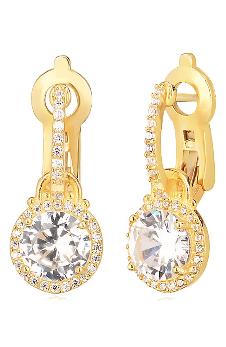 GABI RIELLE 14K Gold Plated CZ Drop Earrings, Main, color, Gold