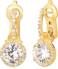 GABI RIELLE 14K Gold Plated CZ Drop Earrings