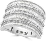 EFFY 14K White Gold Diamond Pave Multi-Row Ring