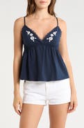 Madden Girl Lace Trim Babydoll Camisole