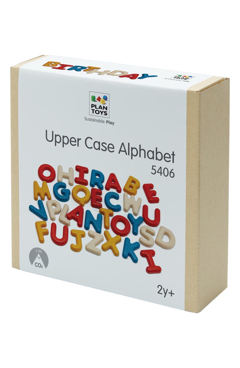 PlanToys<sup>®</sup> Upper Case Alphabet Playset, Alternate, color, Red Multi