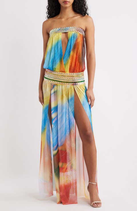 Jewel Band Sleeveless Maxi Dress