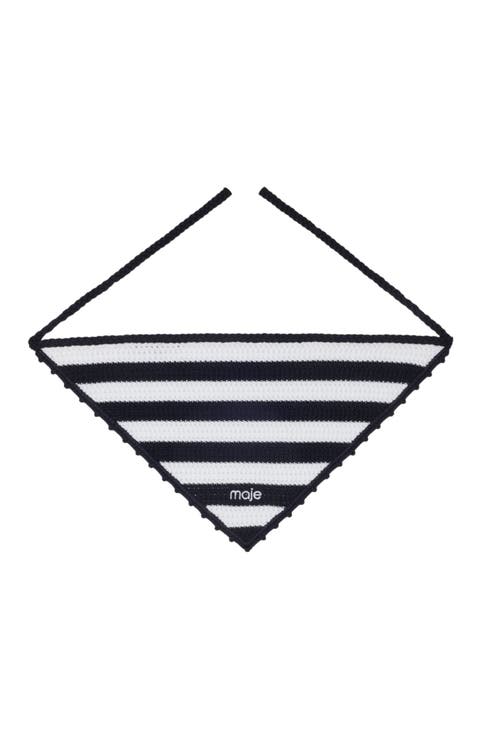 Striped knit triangle