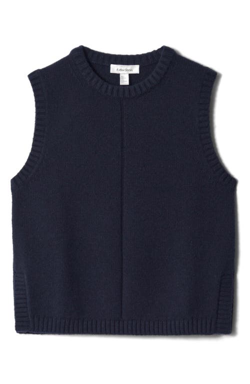 & Other Stories Wool & Cotton Sweater Vest In Black