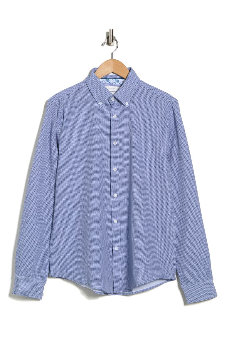 Micro Dot Tech Dress Shirt, Alternate, color, LIGHT BLUE
