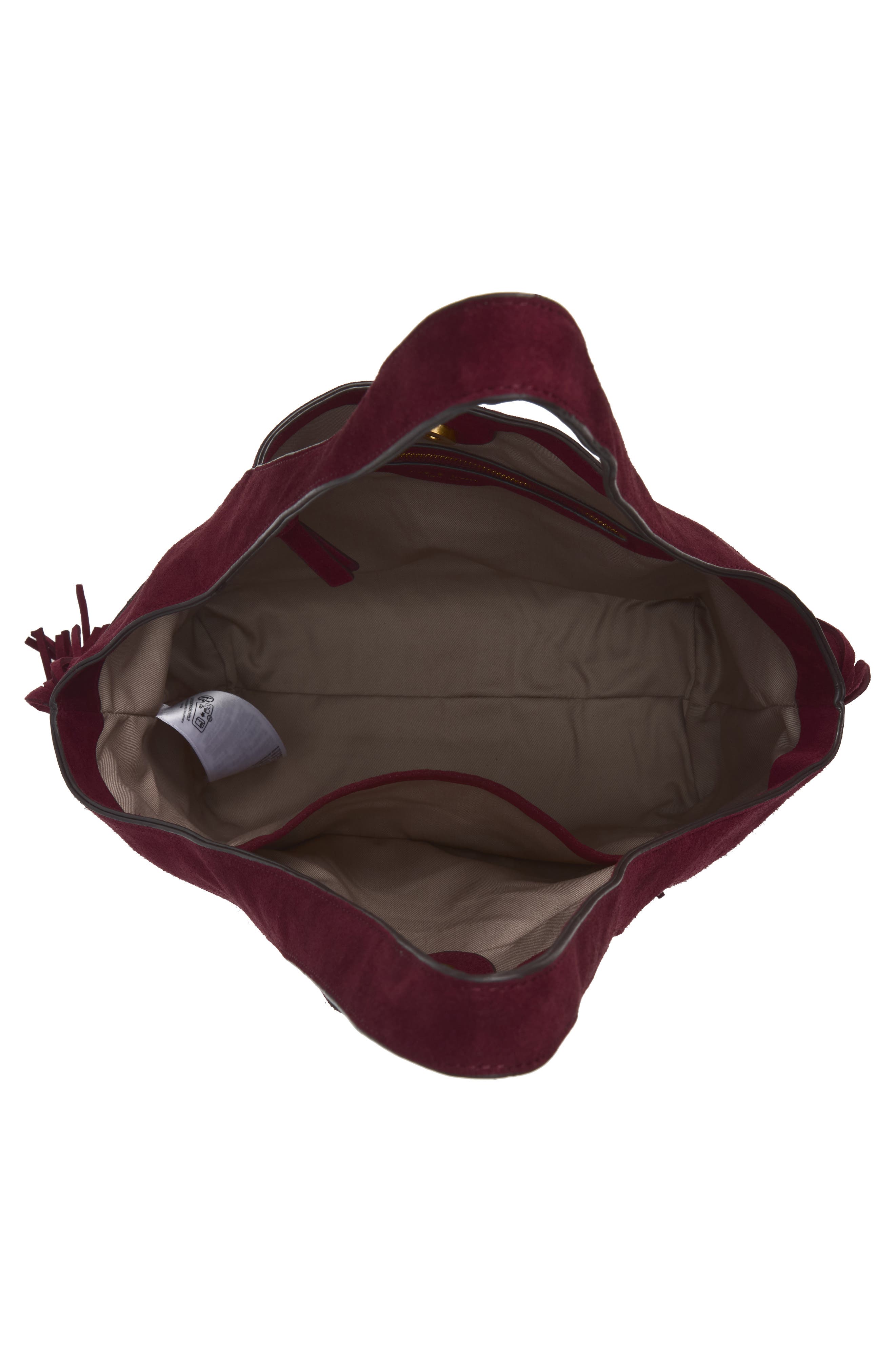 Brayton Fringe Suede Shopper, Alternate, color, DEY