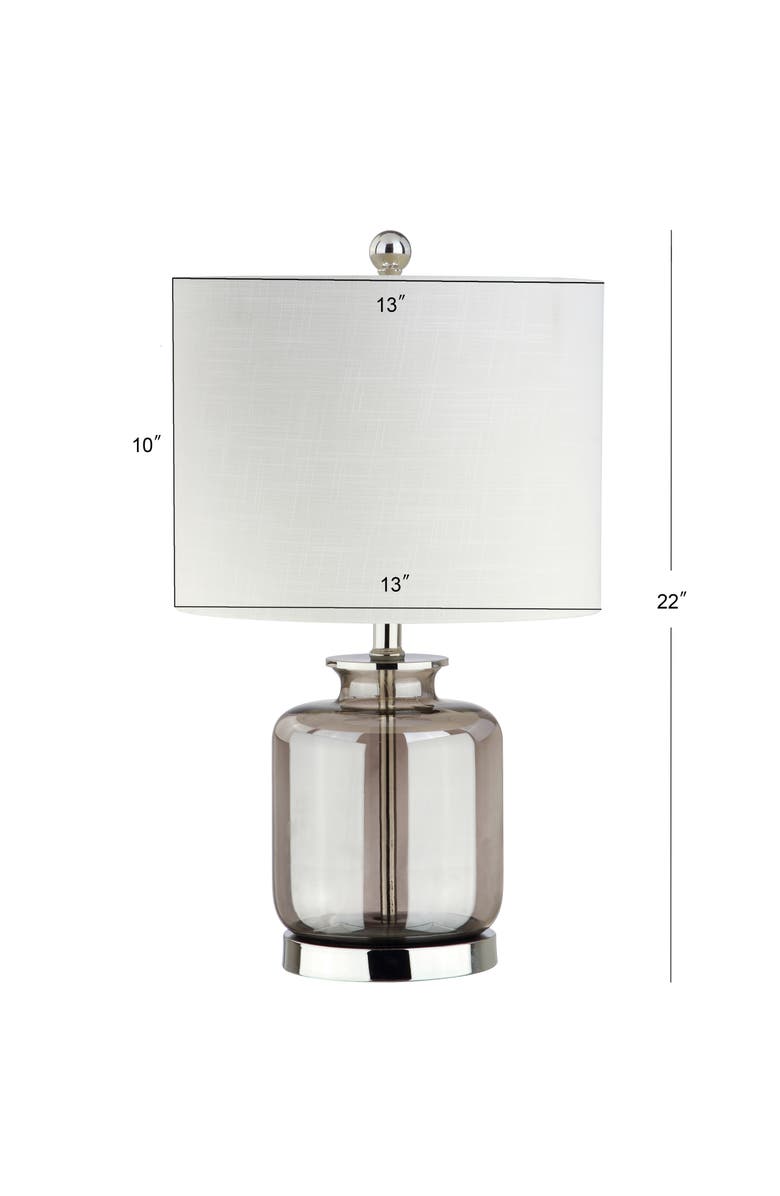 JONATHAN Y Marsh Glass LED Table Lamp, Alternate, color, Smoke Gray