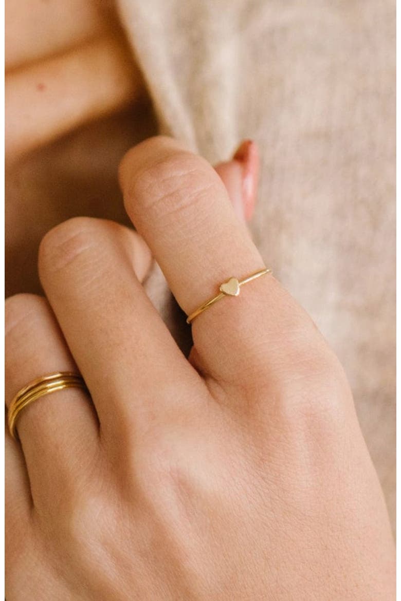 Heart Stacking Ring, Alternate, color, Gold Filled
