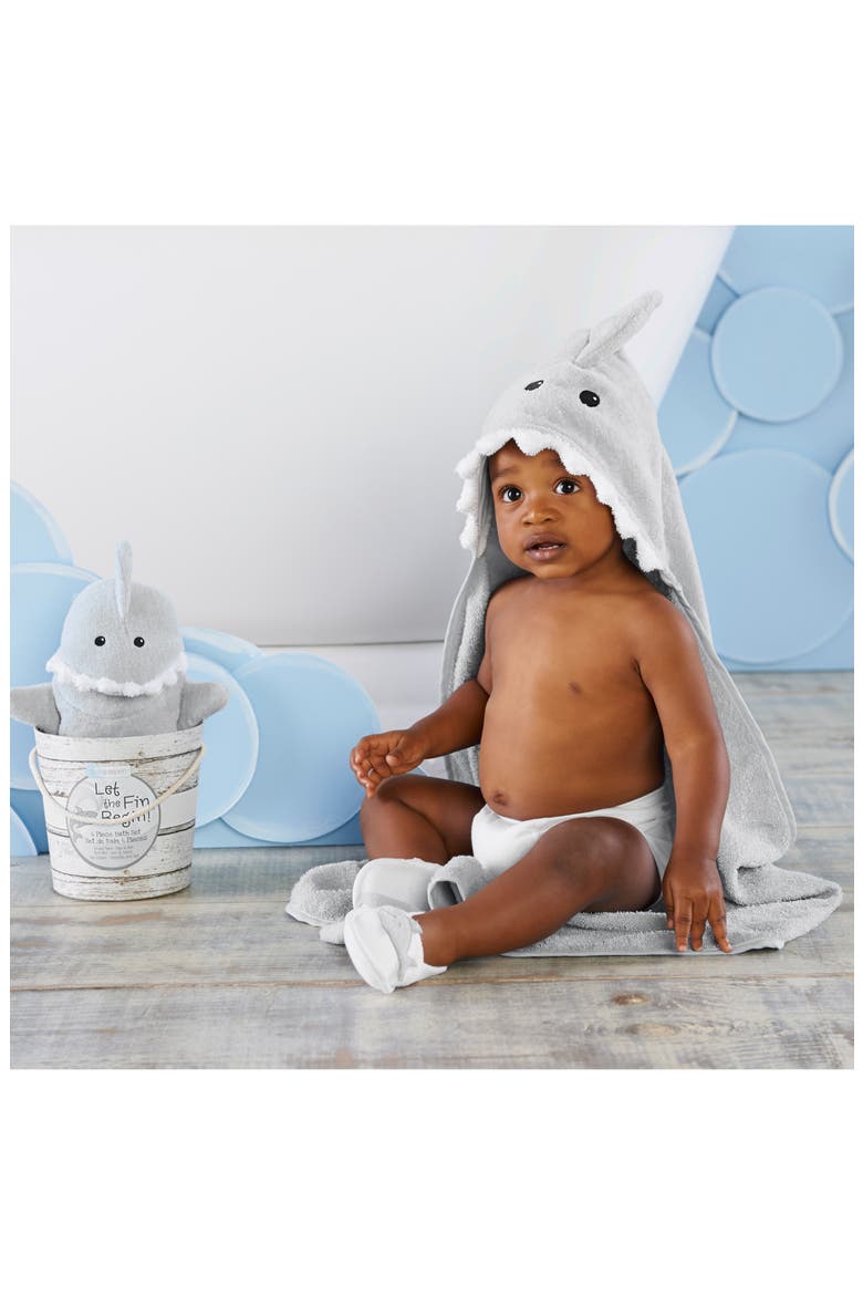 Let the Fin Begin 4-Piece Bath Set, Alternate, color, OPEN GREY