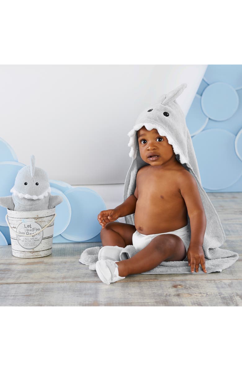 Baby Aspen Let the Fin Begin 4-Piece Bath Set, Alternate, color,