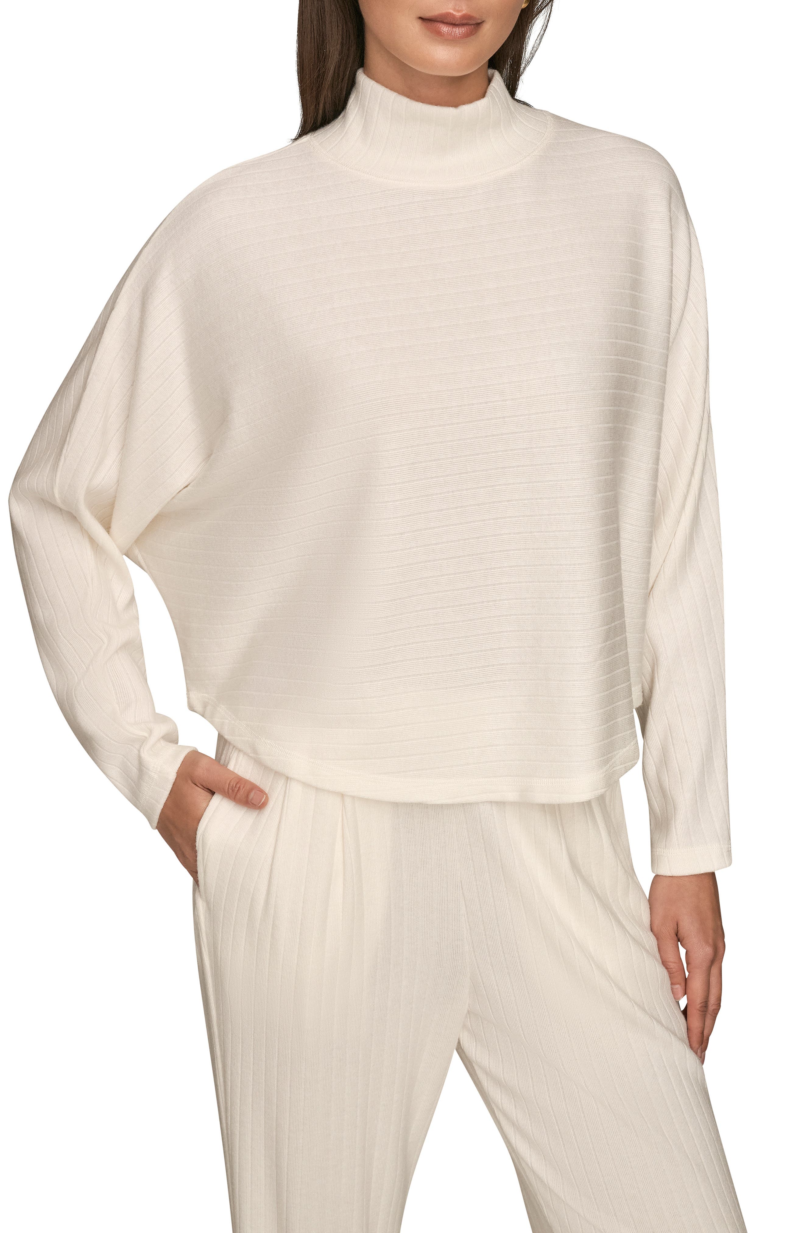 Donna Karan New York Mock Neck Sweater In Multi