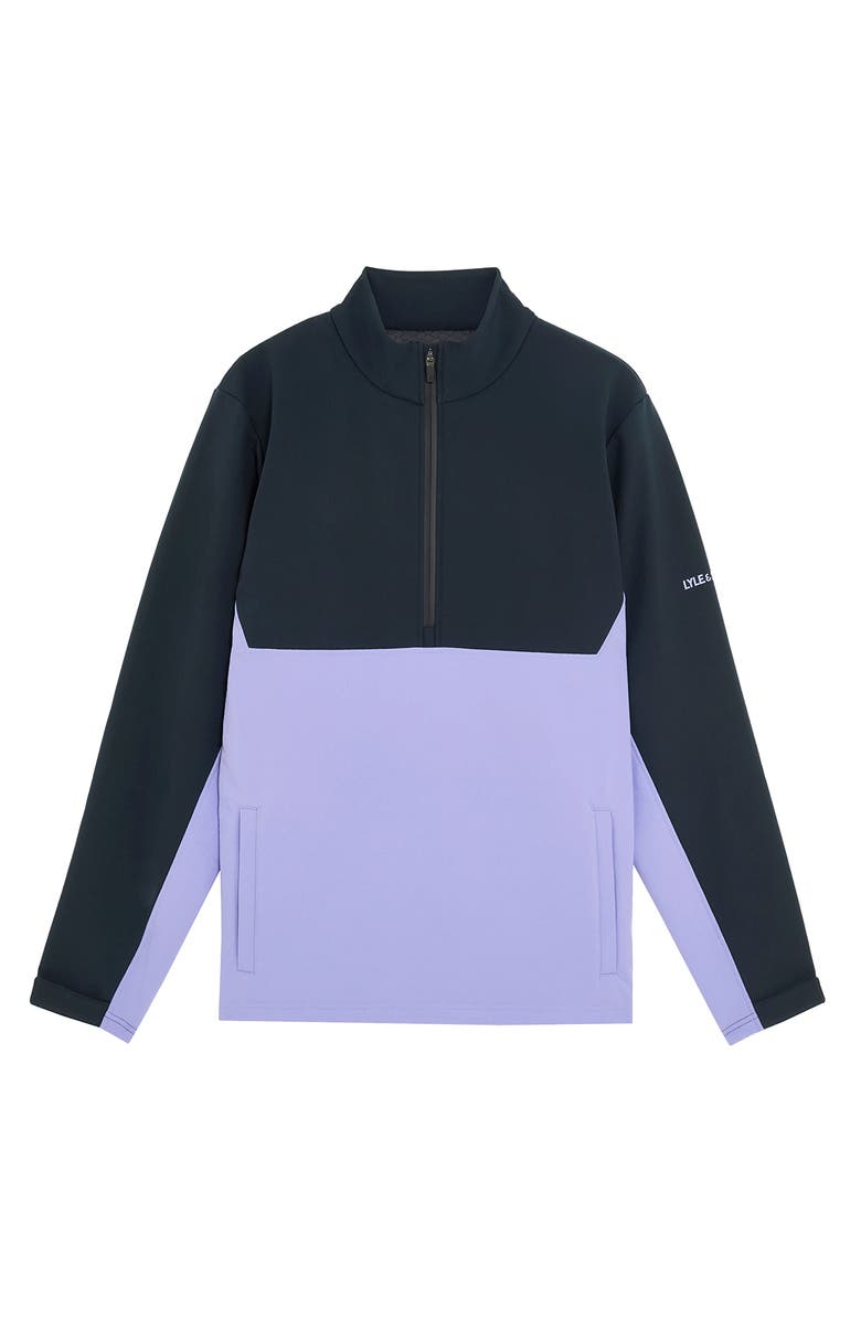 Lyle & Scott Golf Half Zip Windjammer Jacket, Alternate, color, Moonlight/ Dark Navy