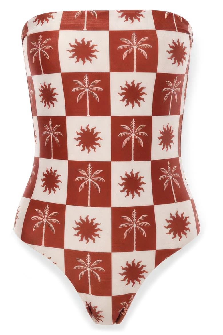 Sunrise Palm Lunaria One-Piece Swimsuit, Alternate, color, SUNRISE PALM