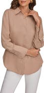 Donna Karan New York Linen Button-Up Shirt