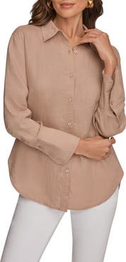 Donna Karan New York Linen Button-Up Shirt