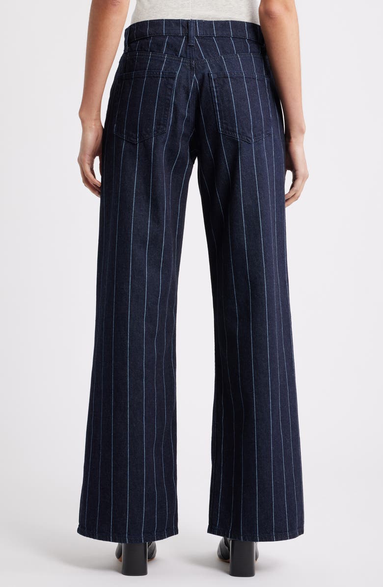 Reformation Cary Wide Leg Jeans, Alternate, color, Pinstripe Lake
