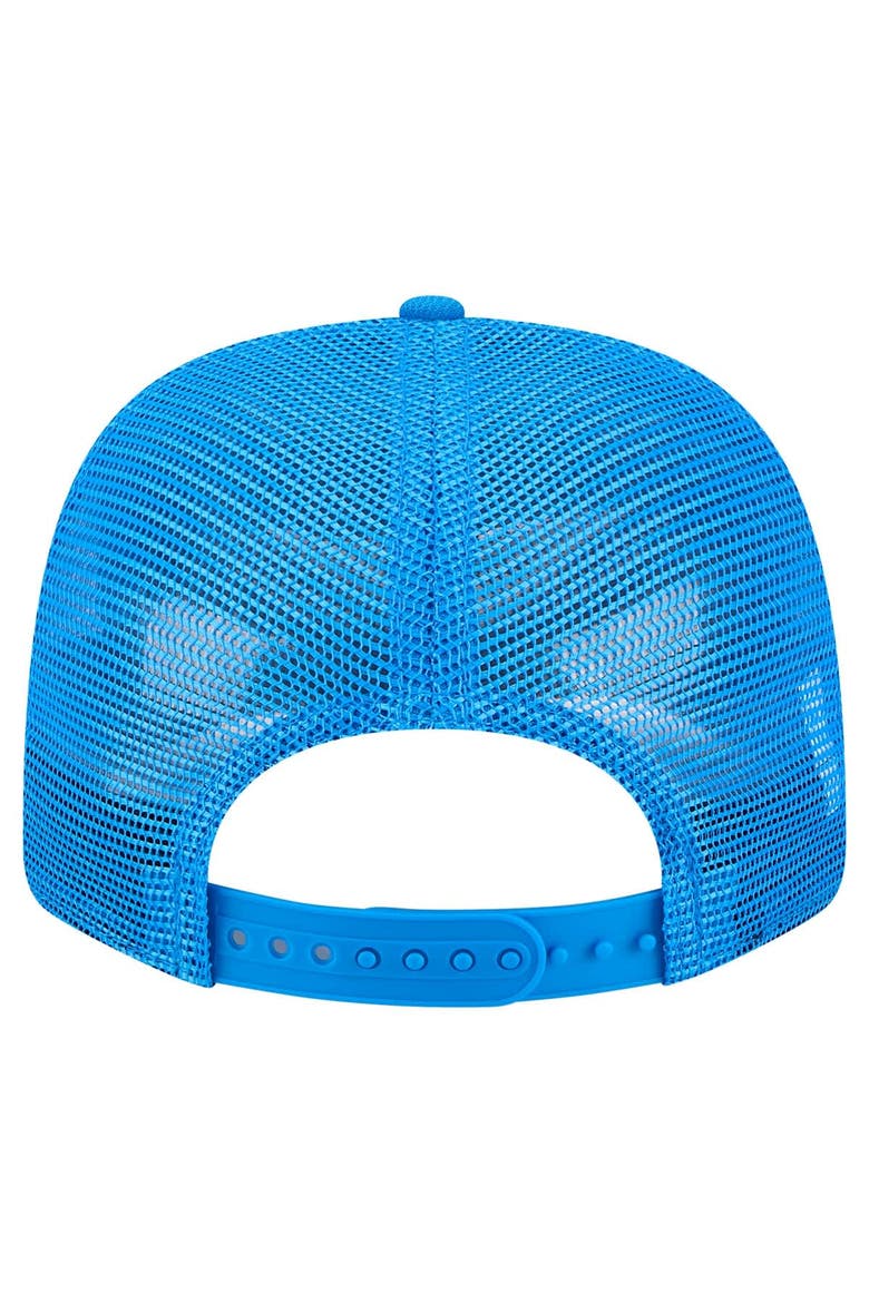 Men's New Era Blue Detroit Lions Main Trucker 9SEVENTY Stretch-Snap Hat, Alternate, color, Blue